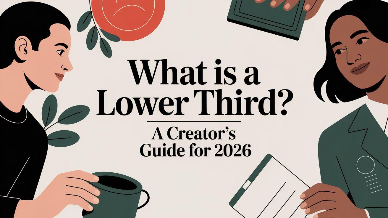 What Is a Lower Third? A Creator's Guide for 2026